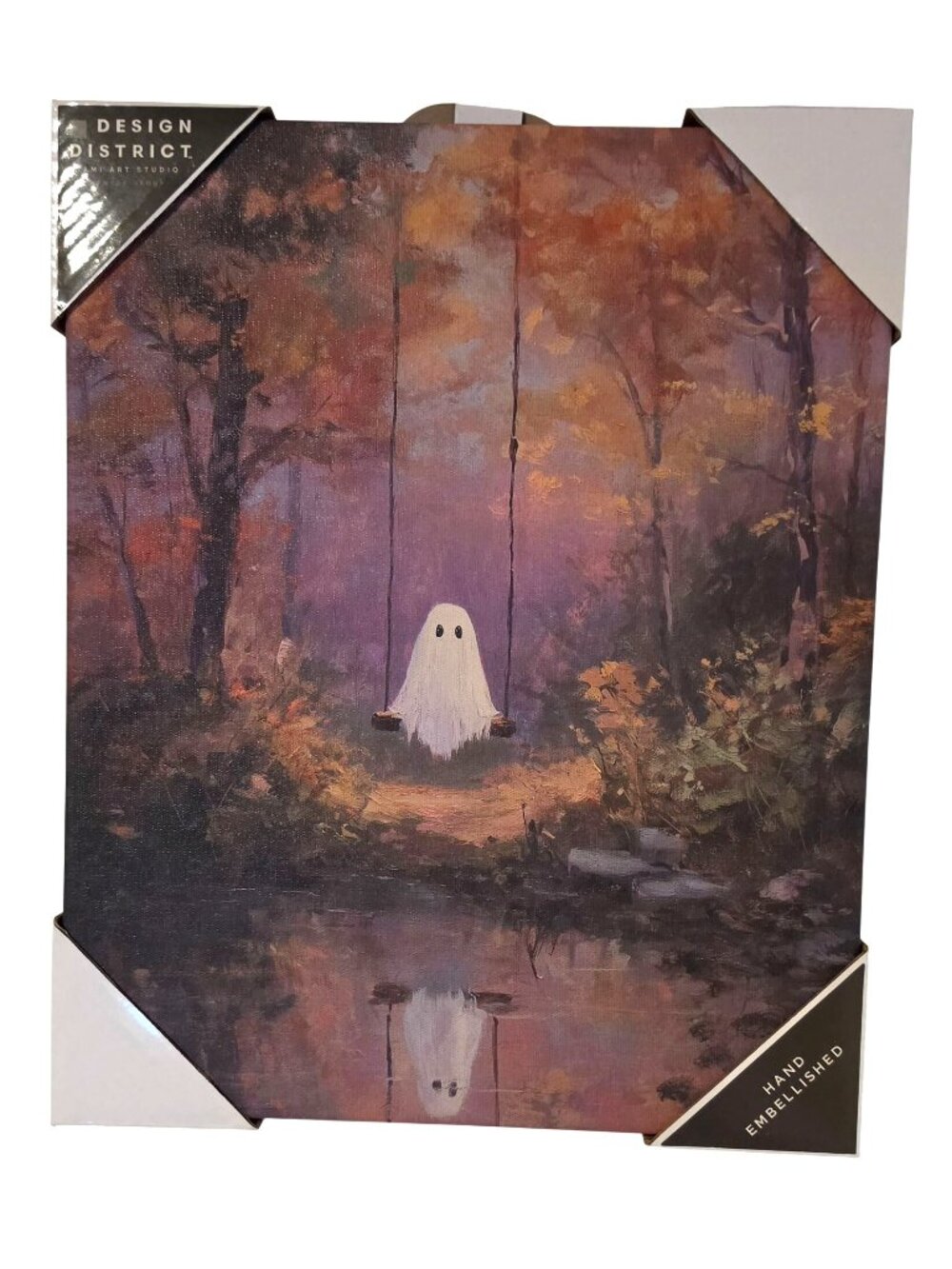 Ghost Swinging in a Moonlit Forest 9x11 Wall Art